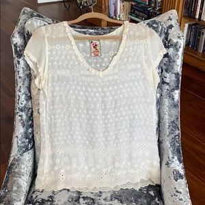 Johnny was blouse ivory